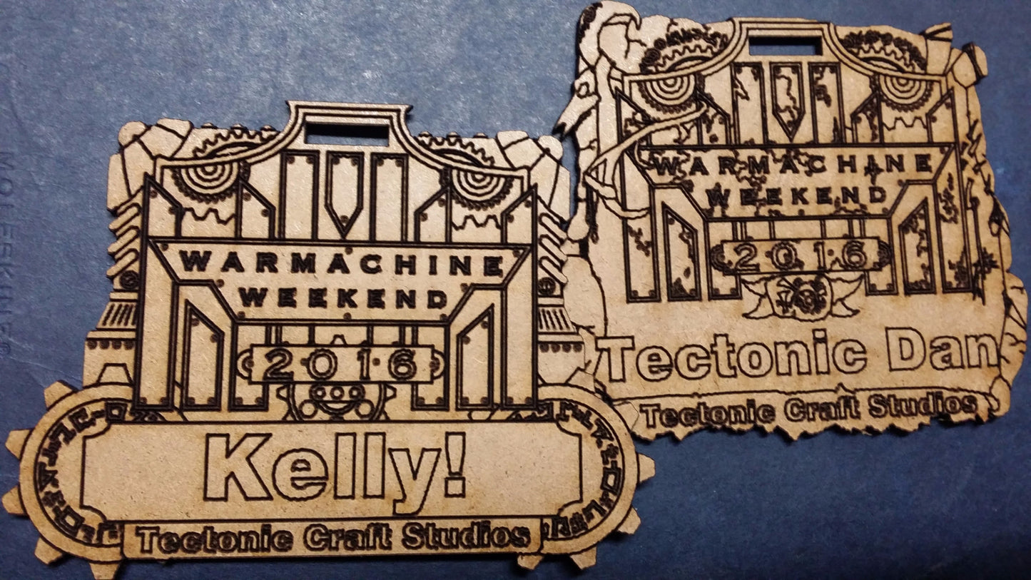 Warmachine Weekend 2016 Custom Name Tag