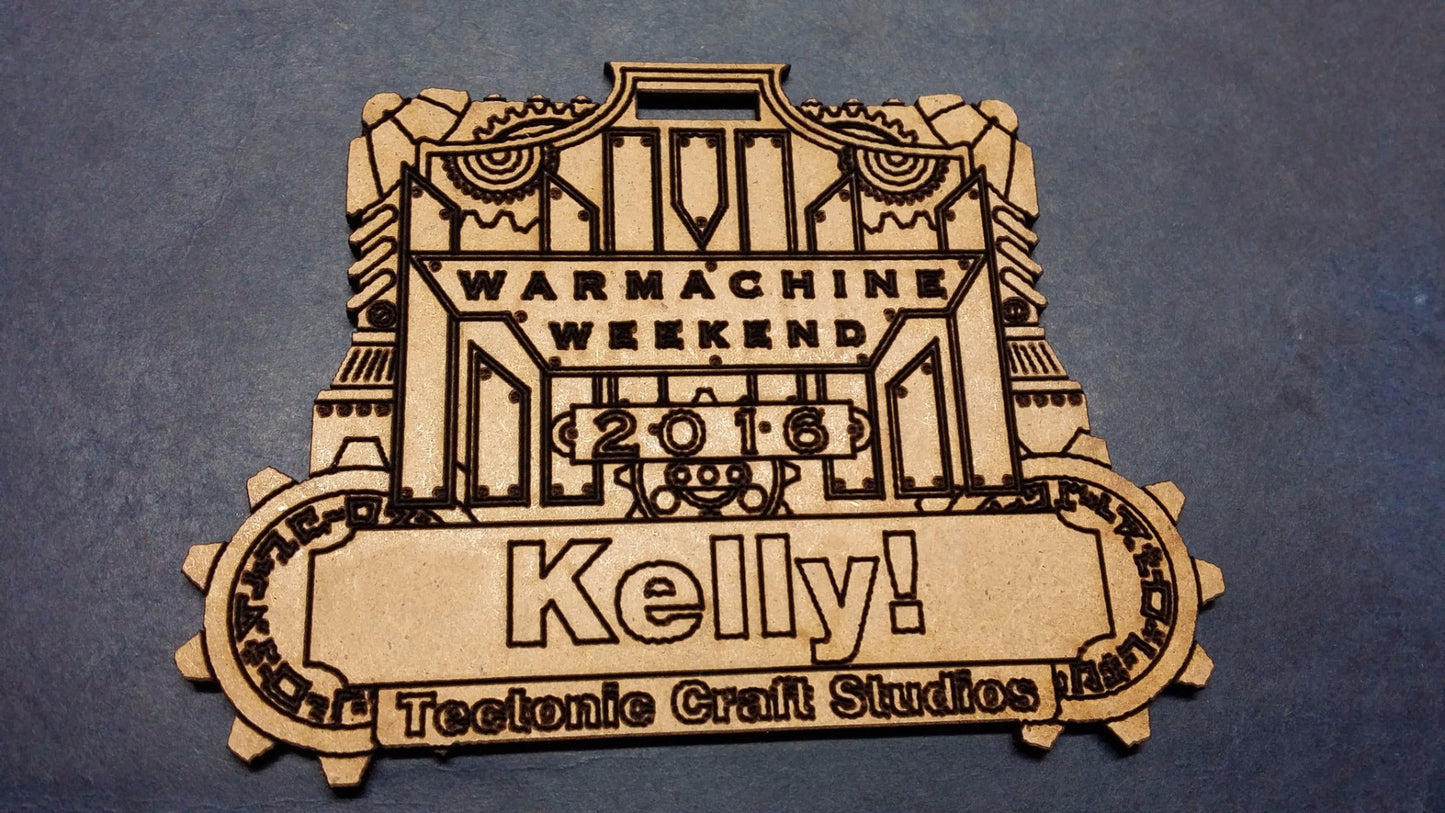 Warmachine Weekend 2016 Custom Name Tag