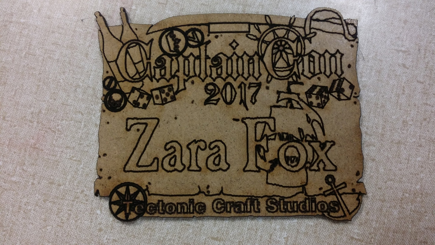 CaptainCon 2017 Custom Name Badge