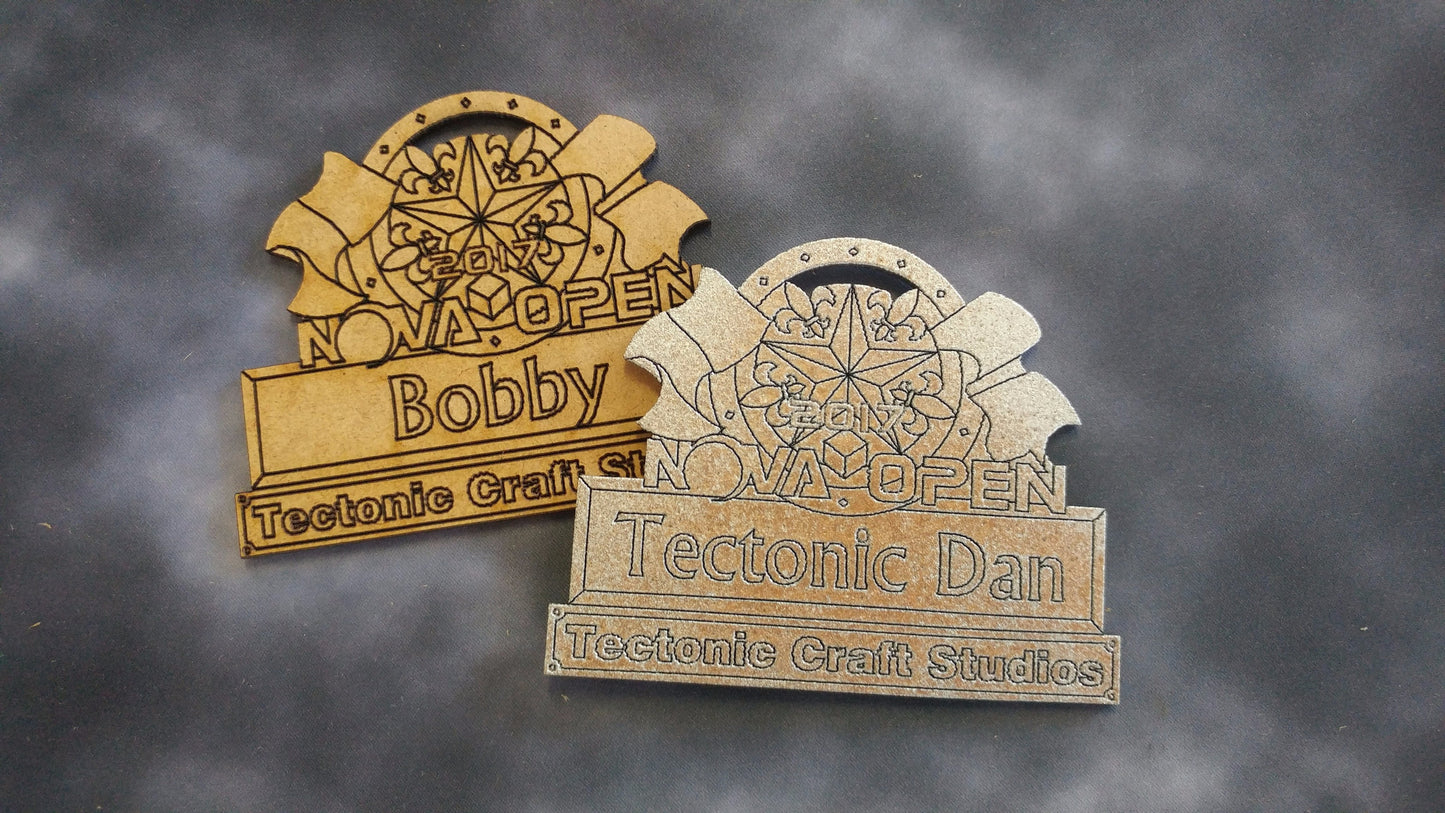NOVA Open 2017 Personalized Name Tag